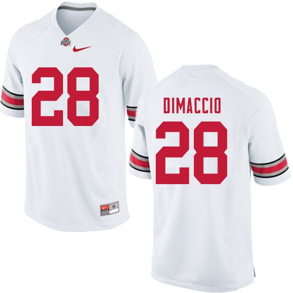 Ohio State Buckeyes #28 Dominic DiMaccio Men Alumni Jersey White OSU216161